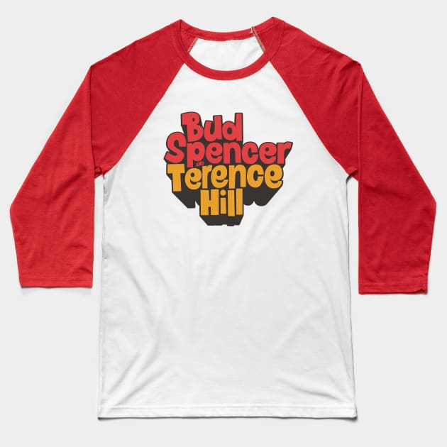 Bud Spencer and Terence Hill - Legends of Italian Cinema Baseball T-Shirt by Boogosh